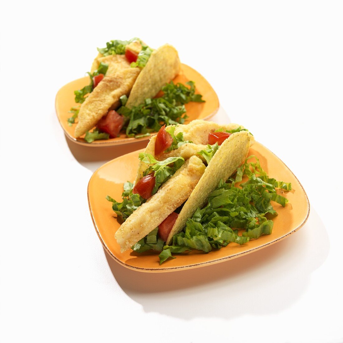 Zwei Tacos mit frittiertem Fisch