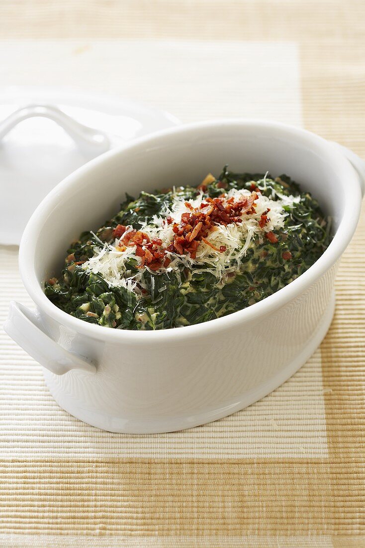 Creamed Spinach in Baking Dish