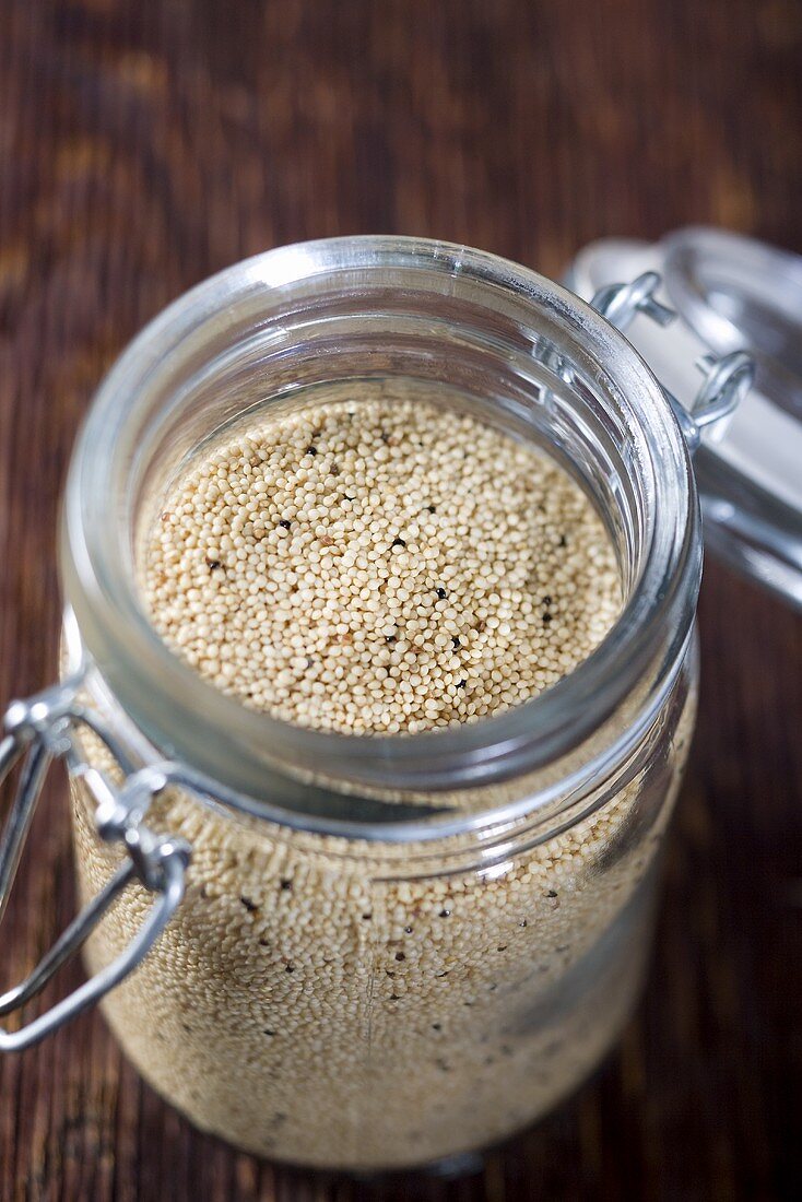 Opened Canister of Organic Amaranth