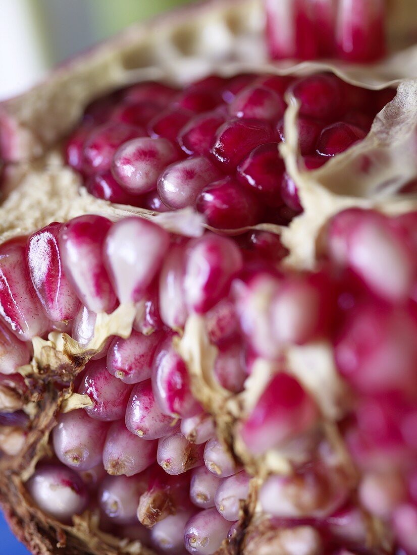 Close Up of Pomegranate Seeds