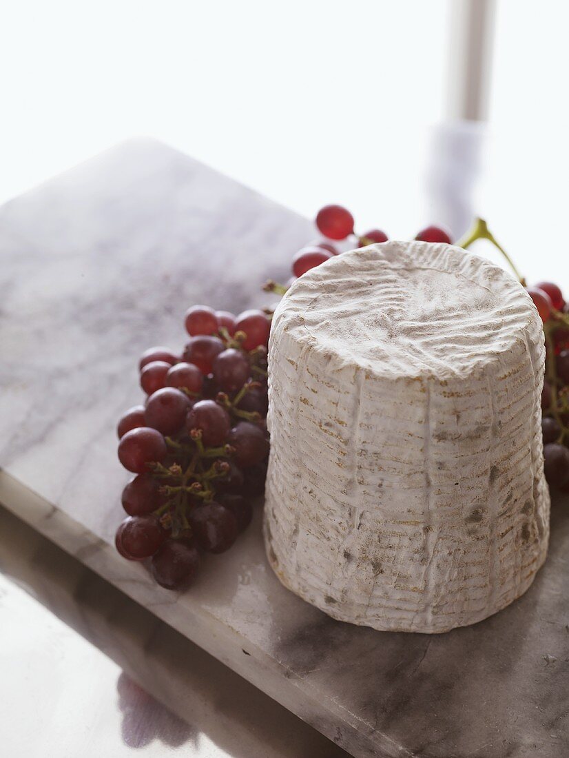 Cheese with Red Grapes