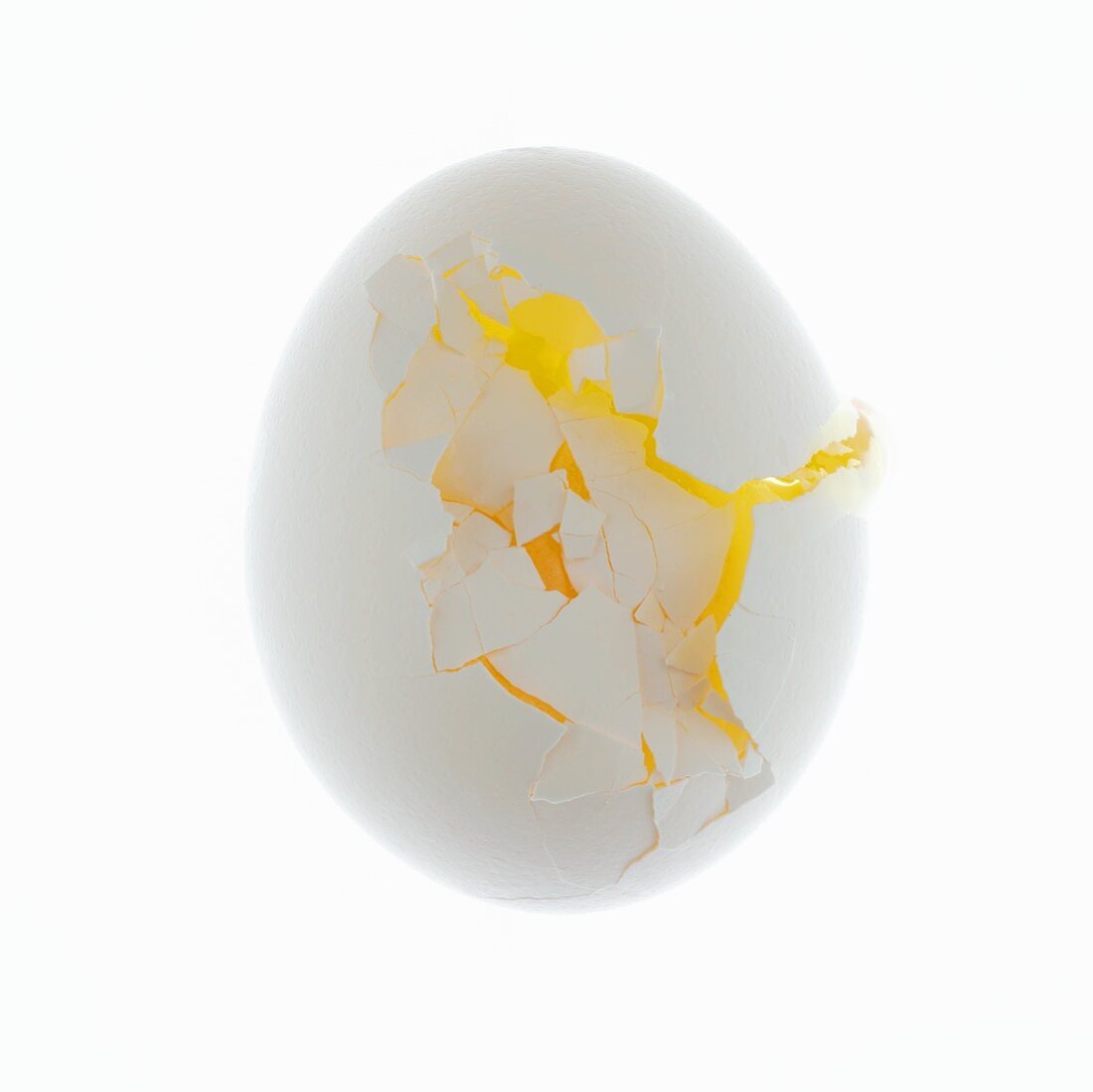 White Egg with Shell Cracked
