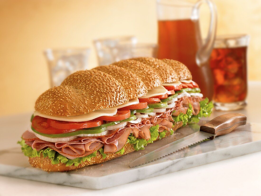 Sub-Sandwich für eine Party