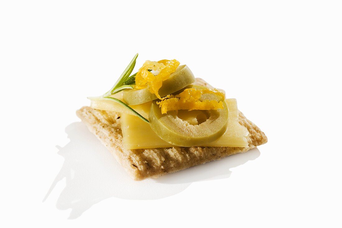 Cheese and Jalapeno on a Cracker