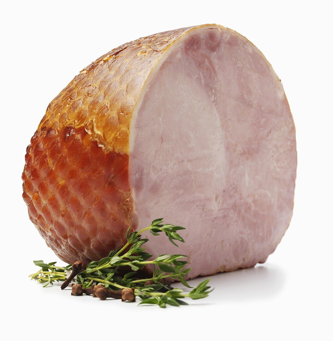 Ham on White Background