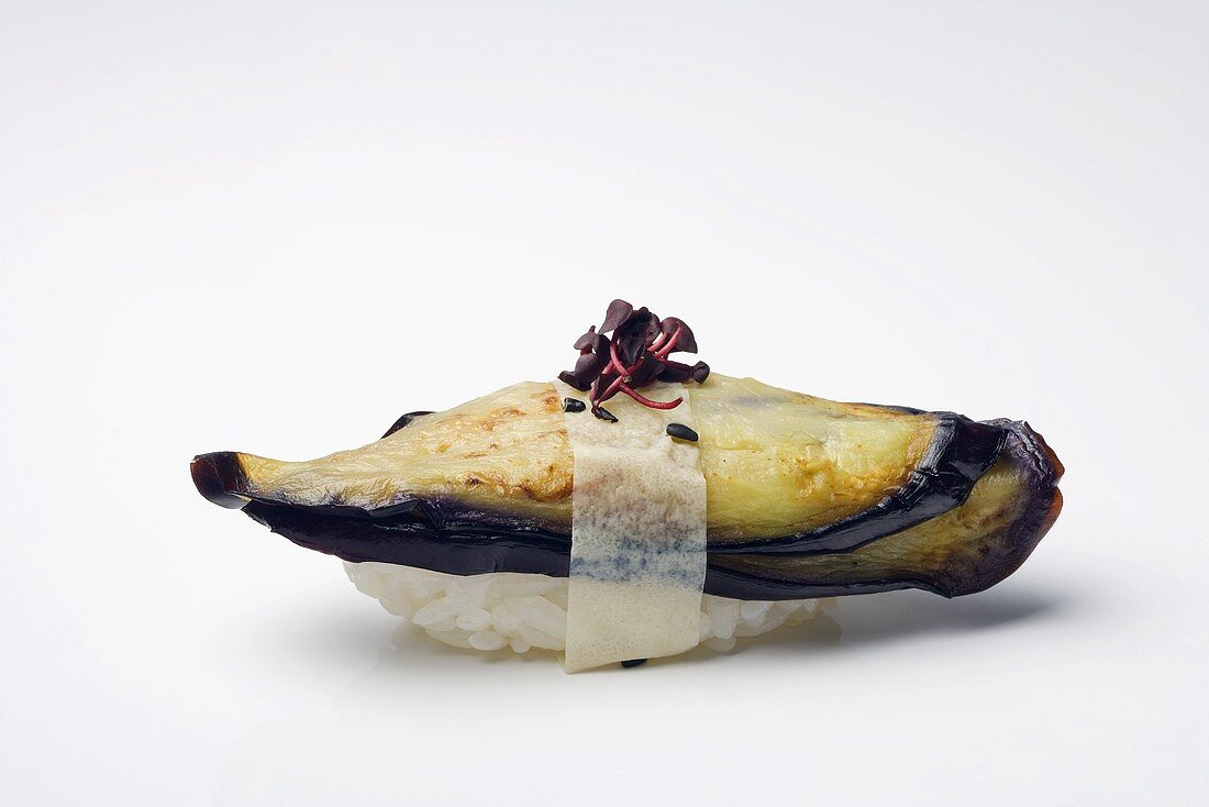 Nasu-Nigiri (Sushi mit Aubergine)