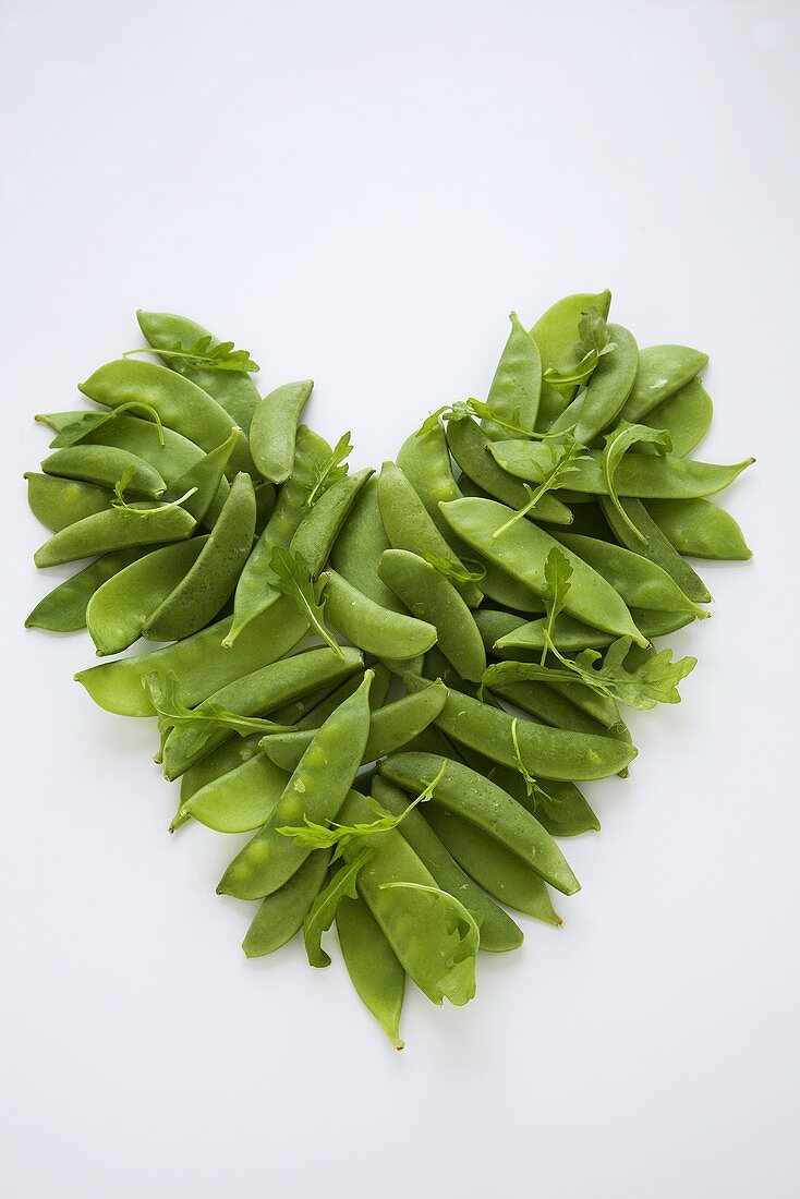 Pea Pods in the Shape of a Heart