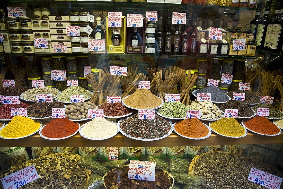Window of Spice Shop in Venice Italy