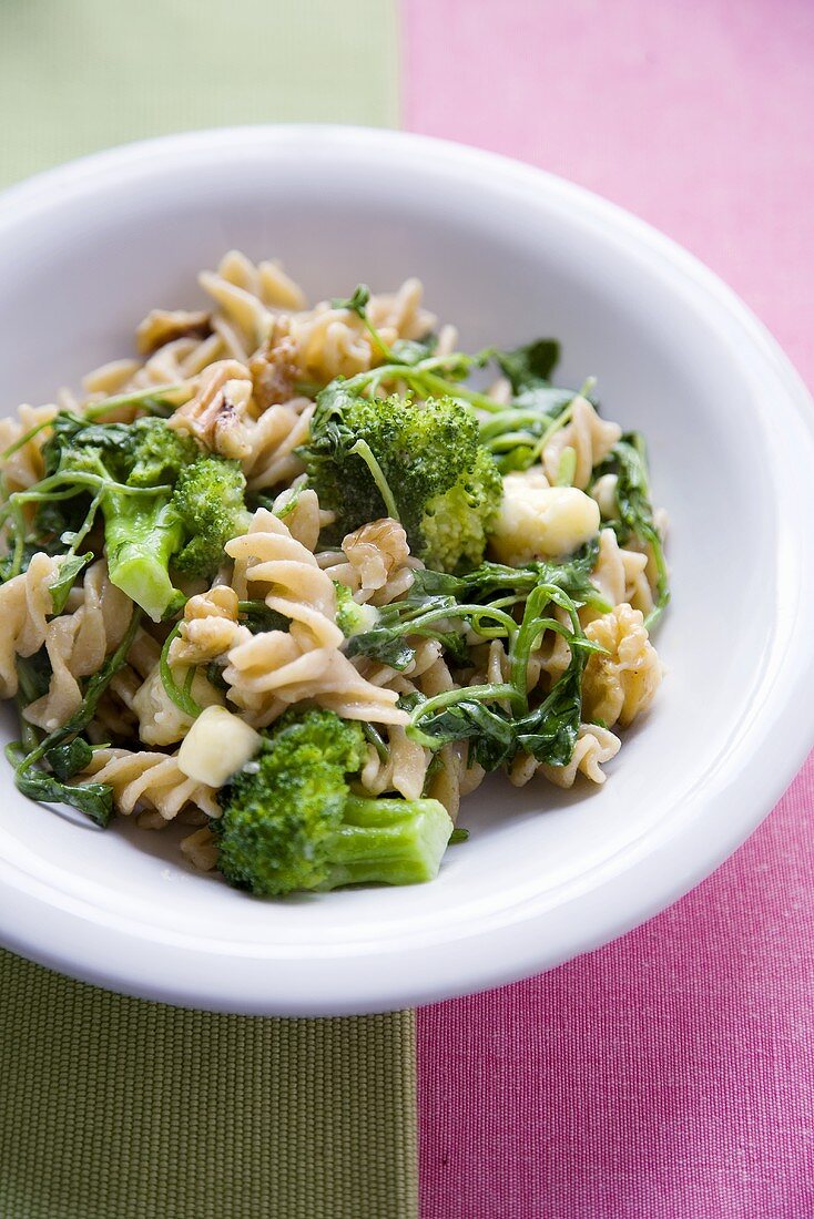 Pasta with Broccoli, Watercress and Stilton Cheese