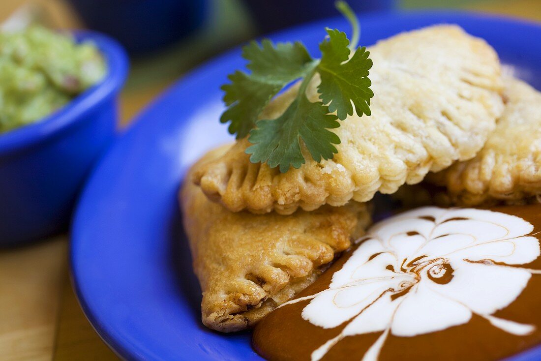 Hähnchen-Empanadas mit Sauce