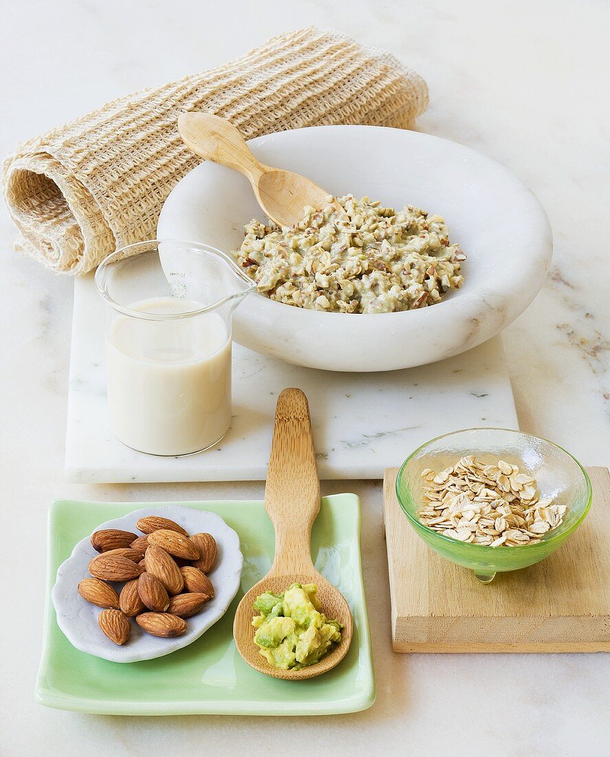 Ingredients for an Oatmeal Facial