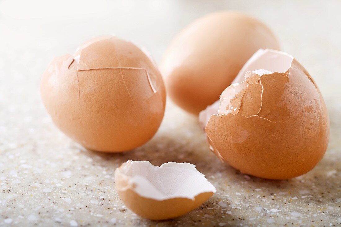 Cracked Cage Free Egg Shells
