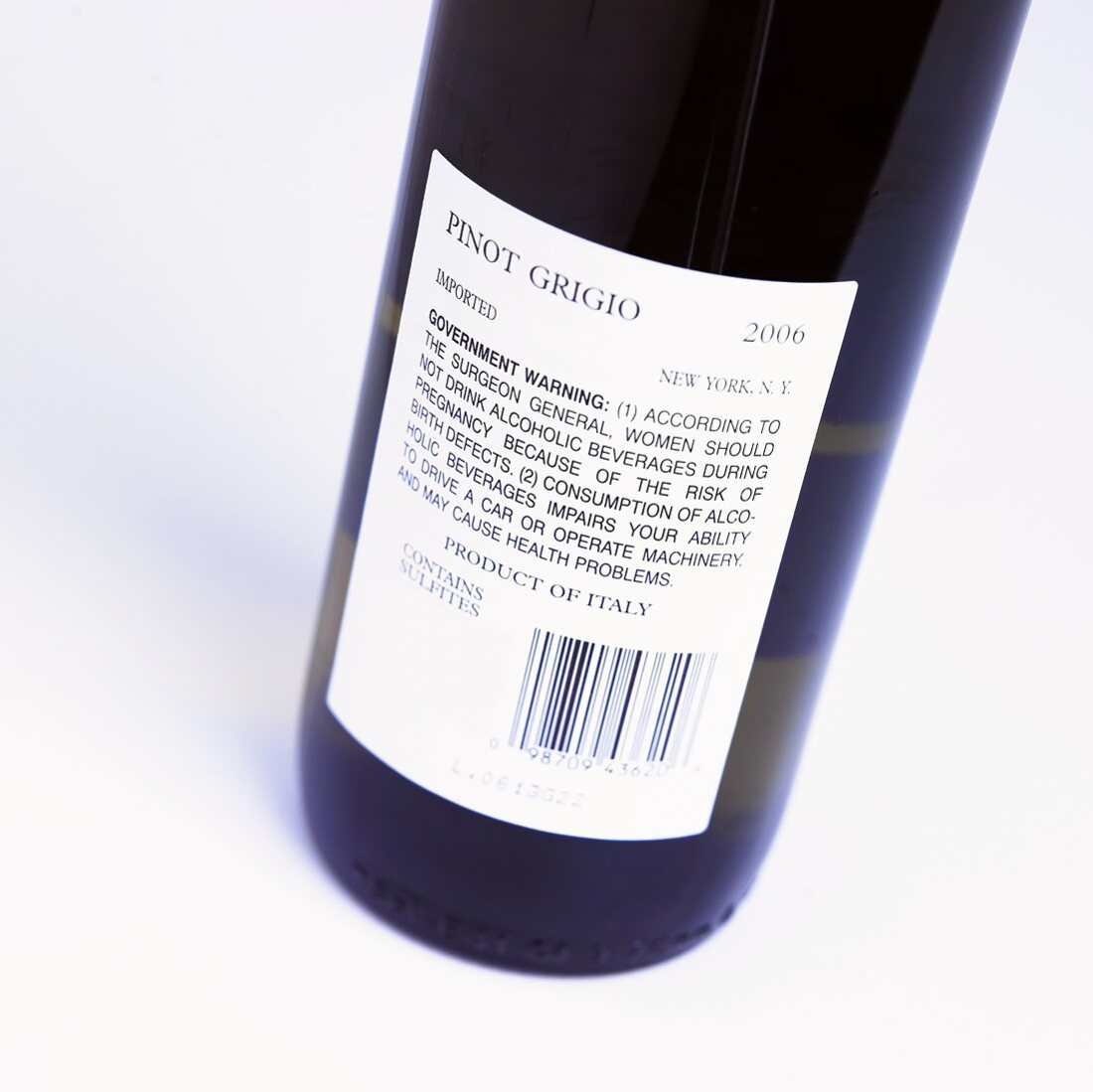 Etikett einer Flasche Pinot Grigio