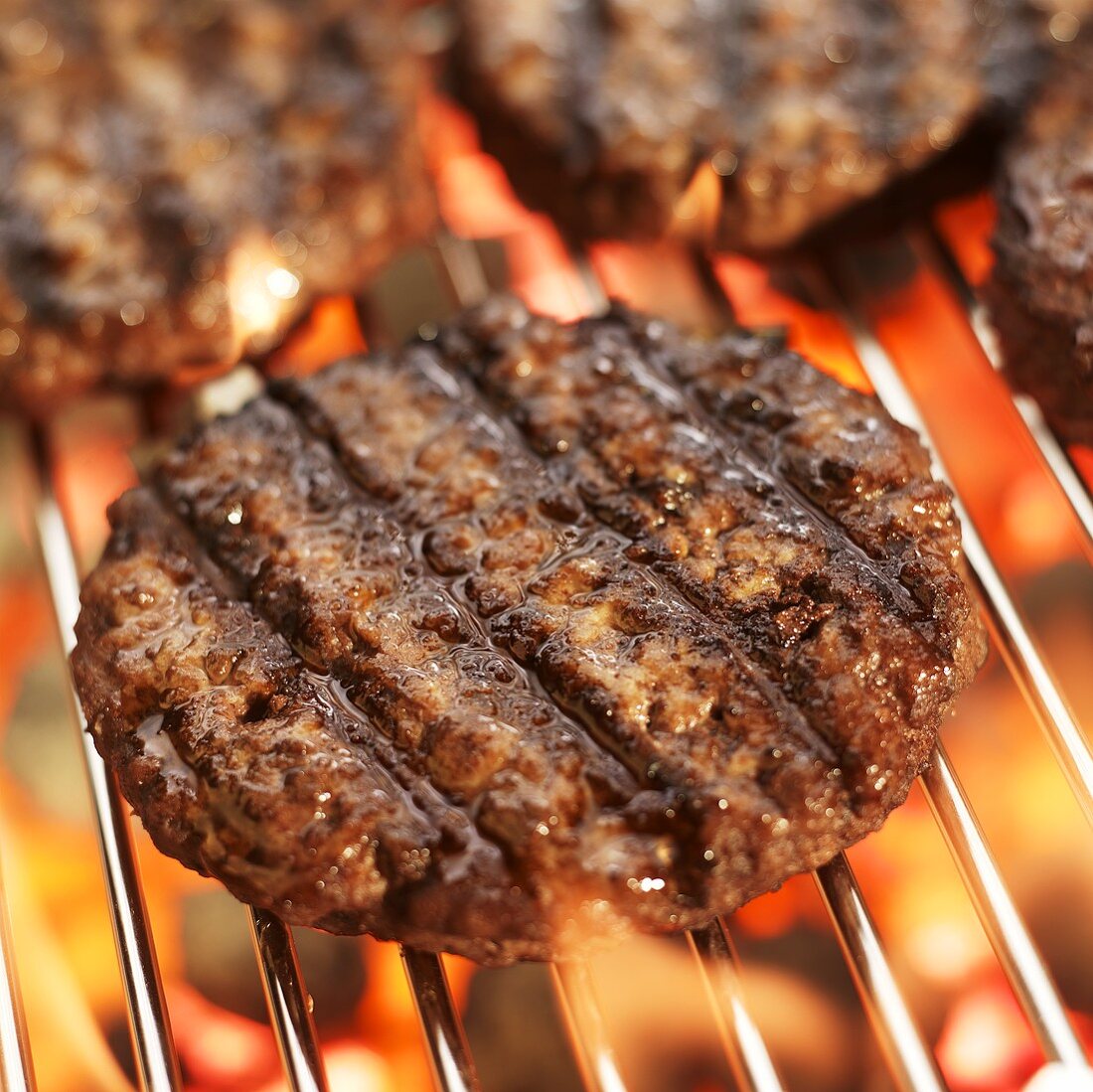 Hamburger on Grill