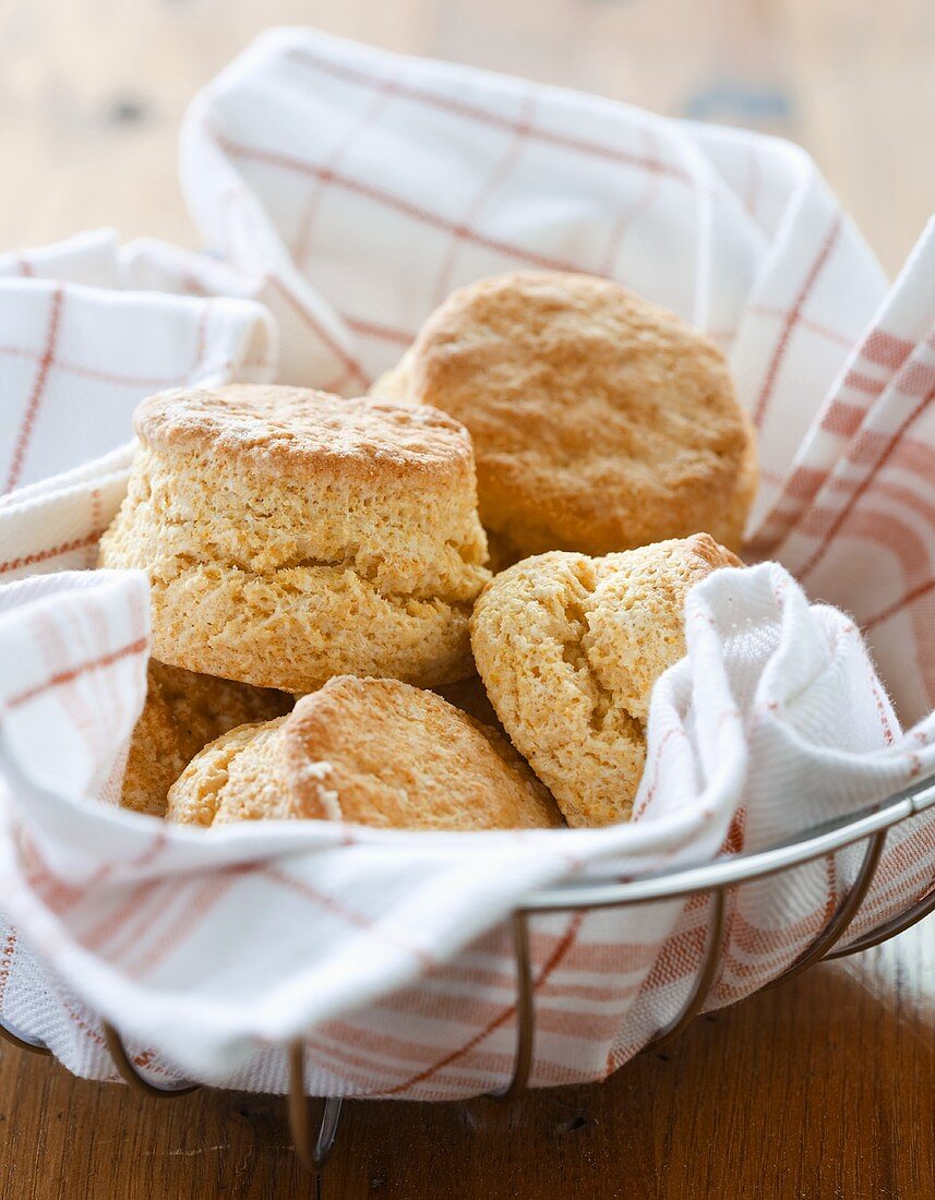 Basket of Cornmeal Biscuits