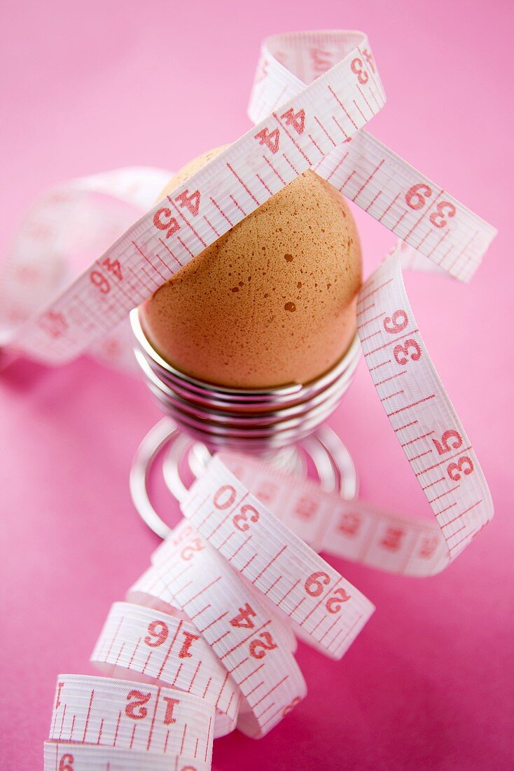 Egg in an Egg Cup with Measuring Tape