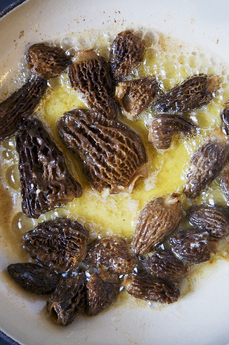 Morel Mushrooms Sauteed in Butter