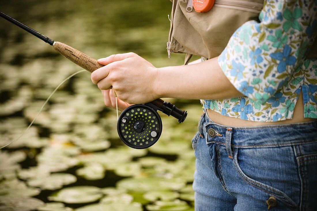 Woman with Fly Rod 