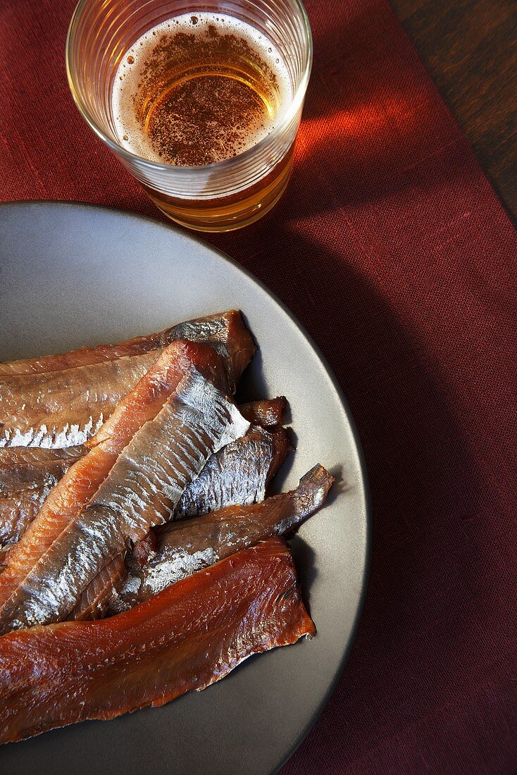 Smoked Herring and a Glass of Beer