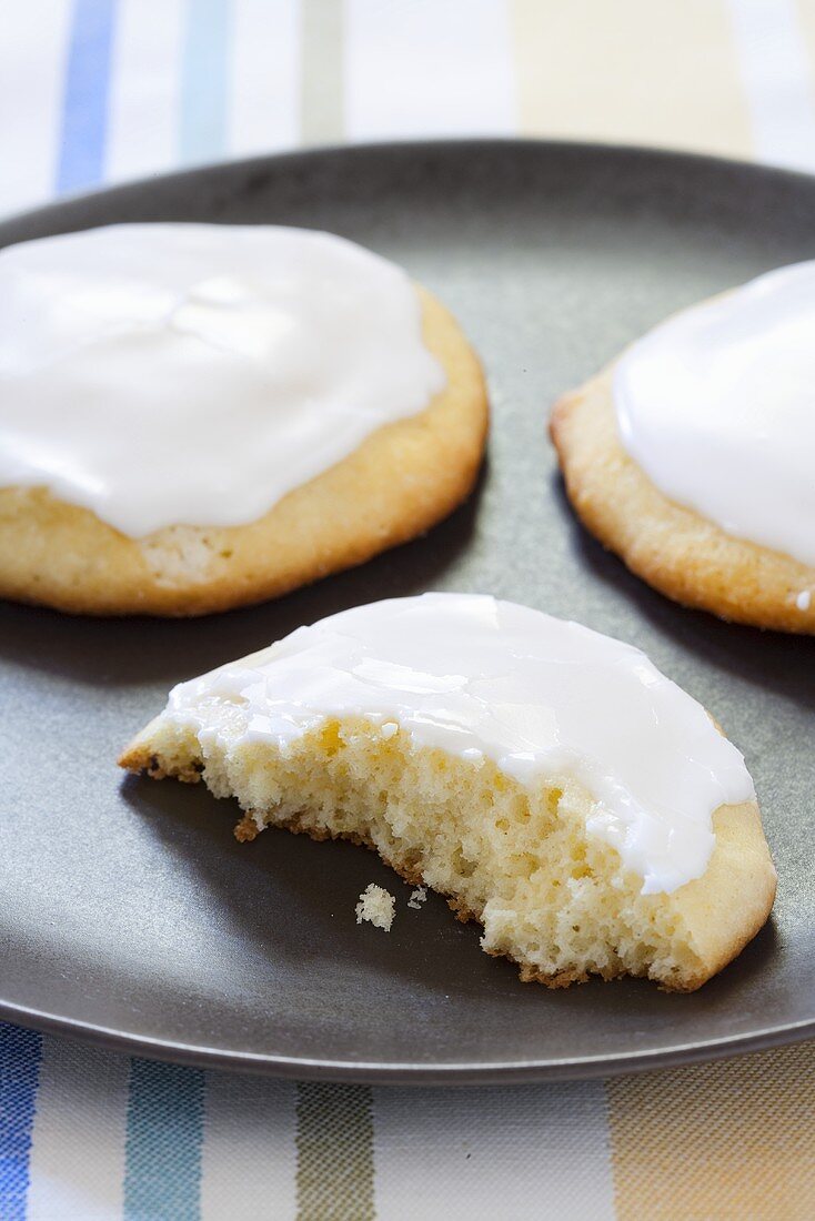 Sour Cream Cookies with White Icing 