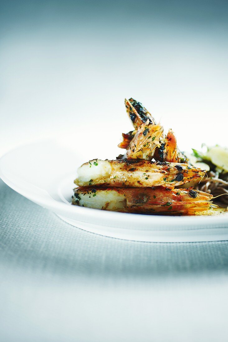 Grilled Prawns with Herbs