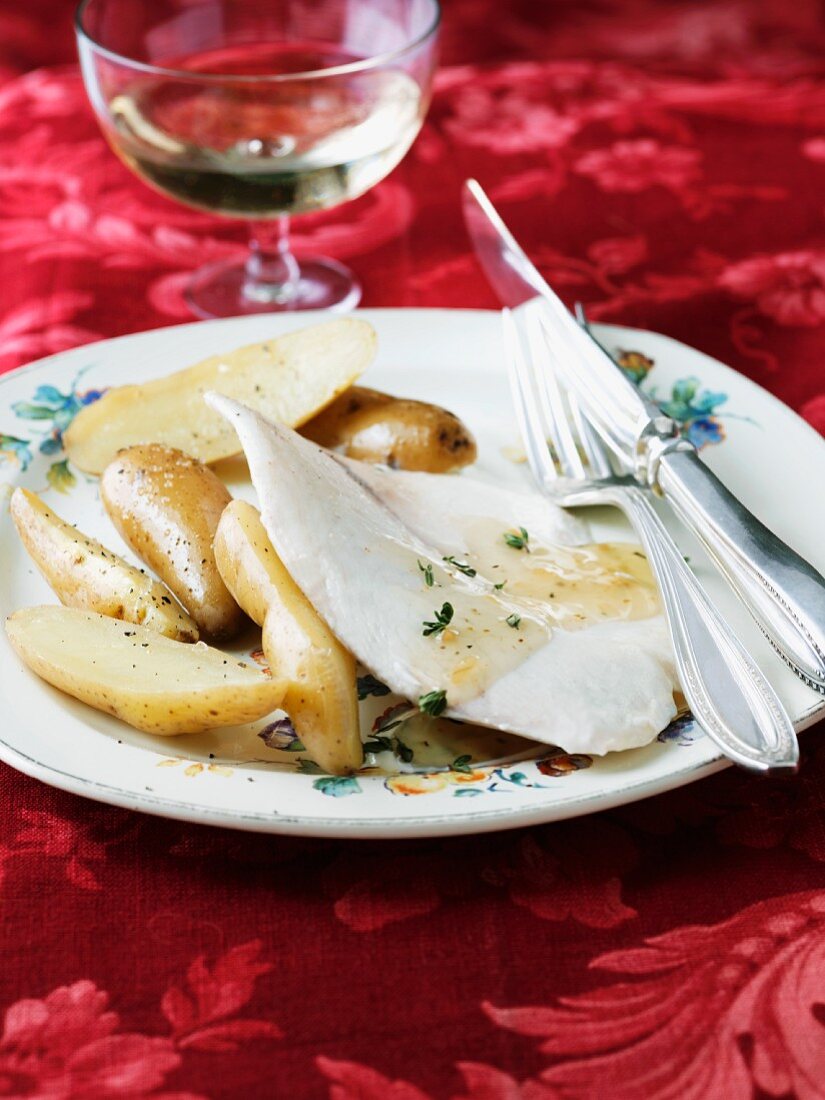 Gedünstetes Tilapiafilet mit Kartoffeln