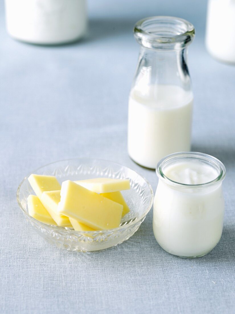 Milch, Joghurt und Butter