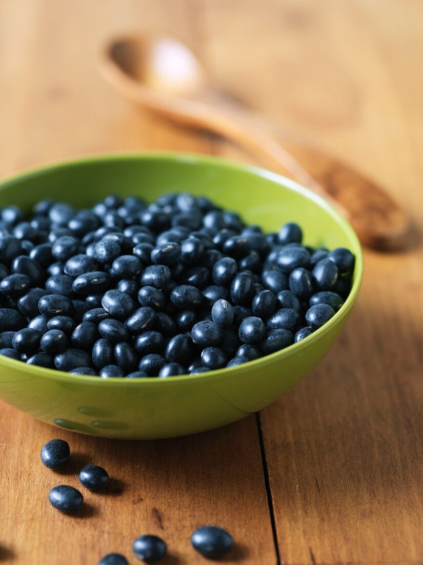 Bowl of Dried Black Beans