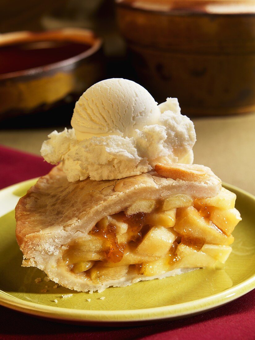 Slice of Apple Pie a la Mode