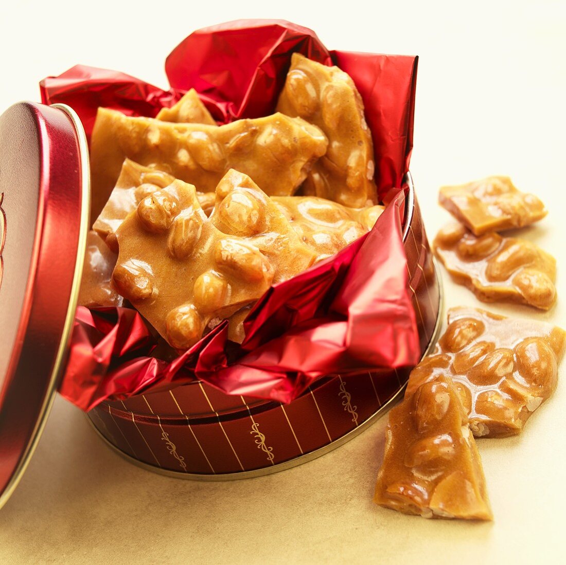 Peanut Brittle in a Gift Tin