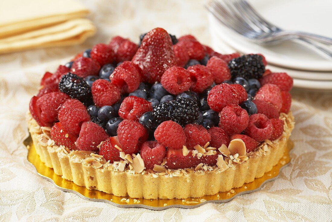 Beeren-Mandel-Tarte