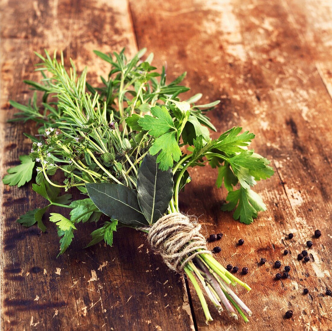 Bouquet garni (thyme, rosemary, parsley and bay leaves)