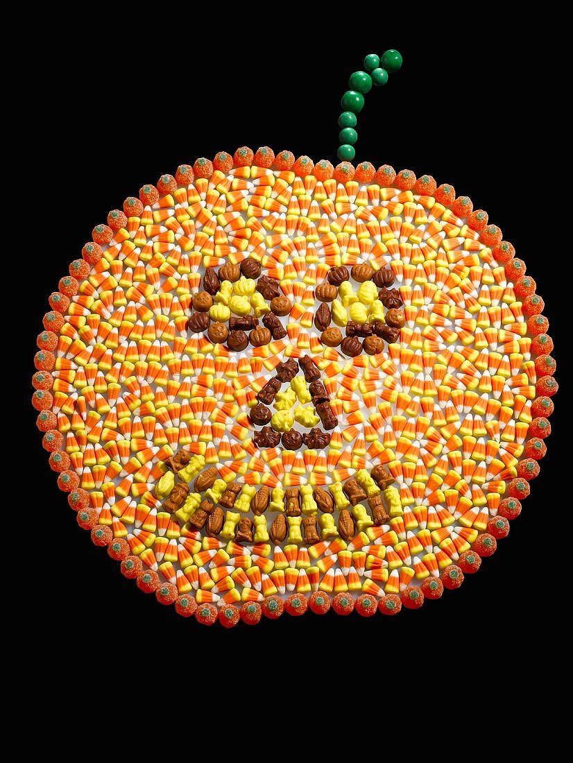 A Jack o'Lantern Made From Candy