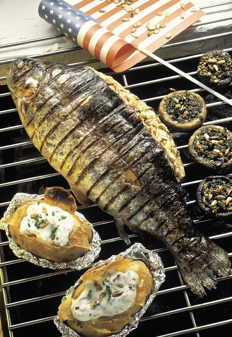 Stuffed and Grilled Sea Trout