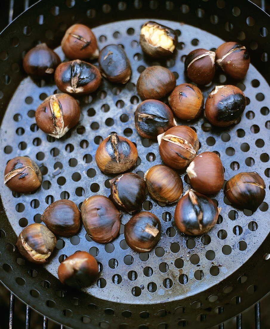 Roasted Chestnuts on the Grill