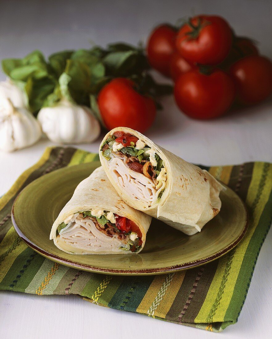 Wraps mit Putenschinken