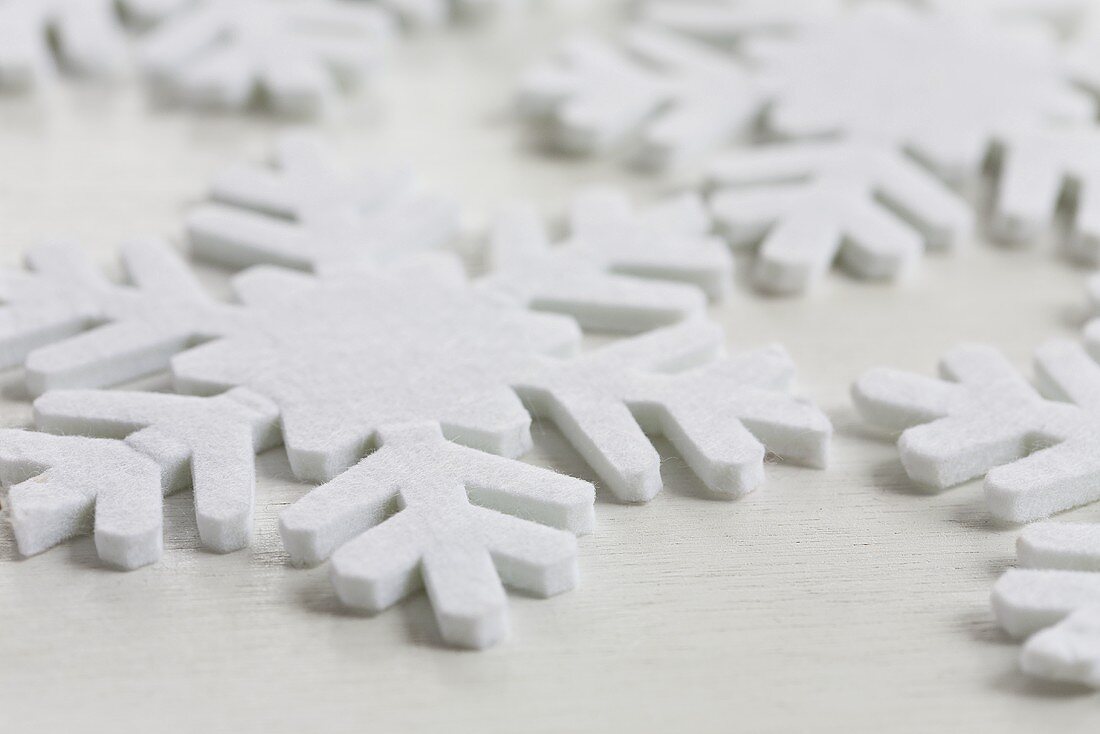 Felt snowflakes