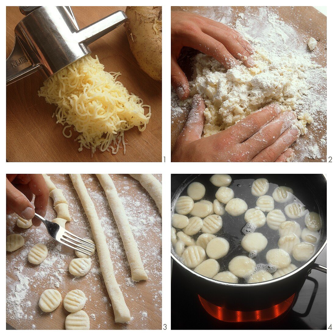 Preparing gnocchi di patate