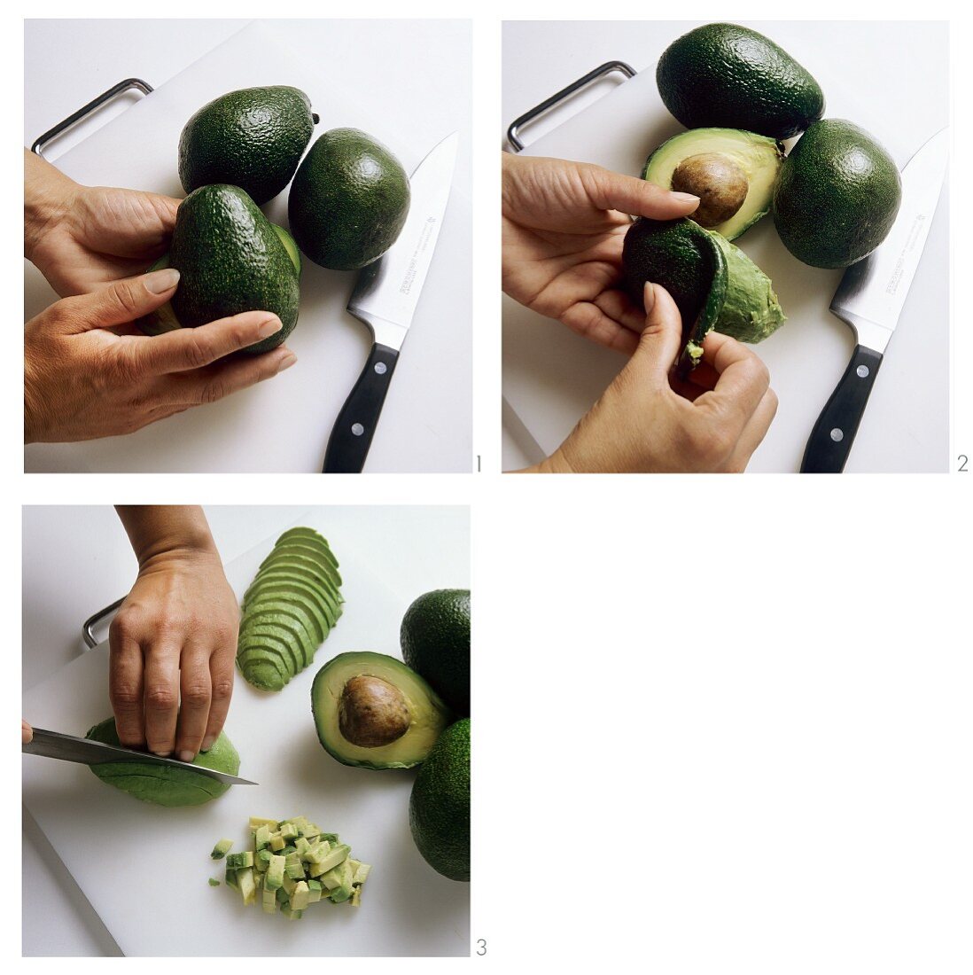 Steps in Preparation of Avocado