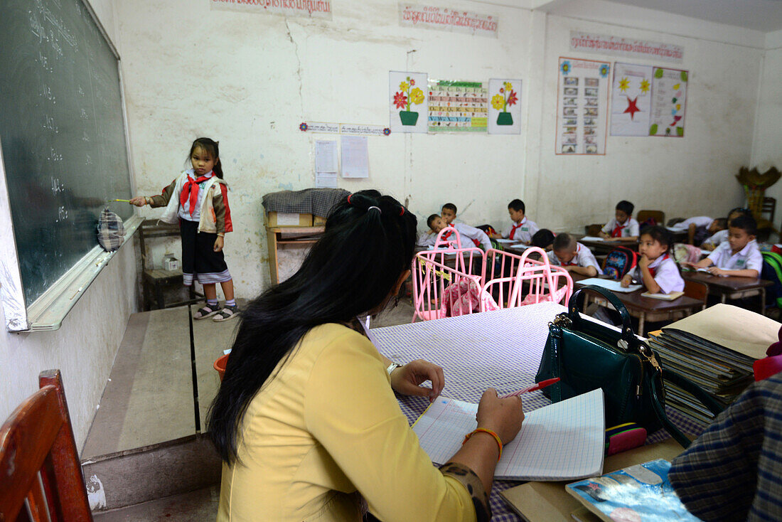 School in Vientiane, Laos, Asia