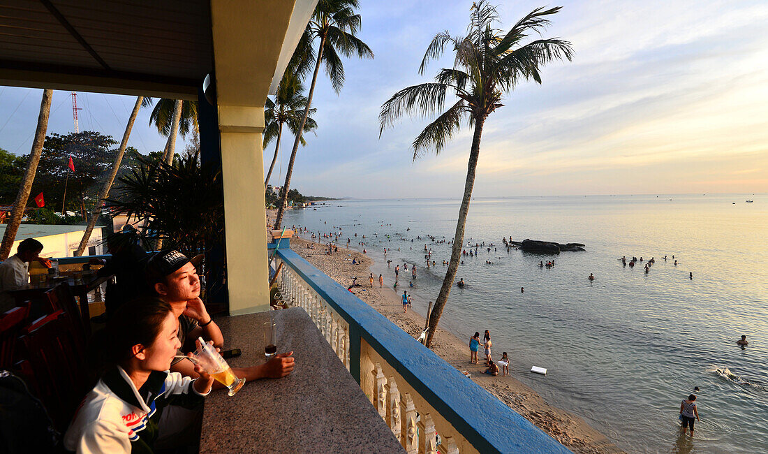 At the beach of Duong Dong at sunset on the island of Phu Quoc, Vietnam, Asia