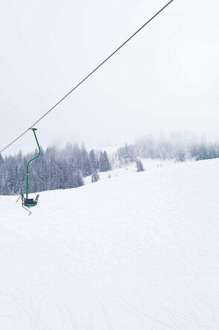 single chair lift, Kampenwand, Alps, Bavaria, Germany