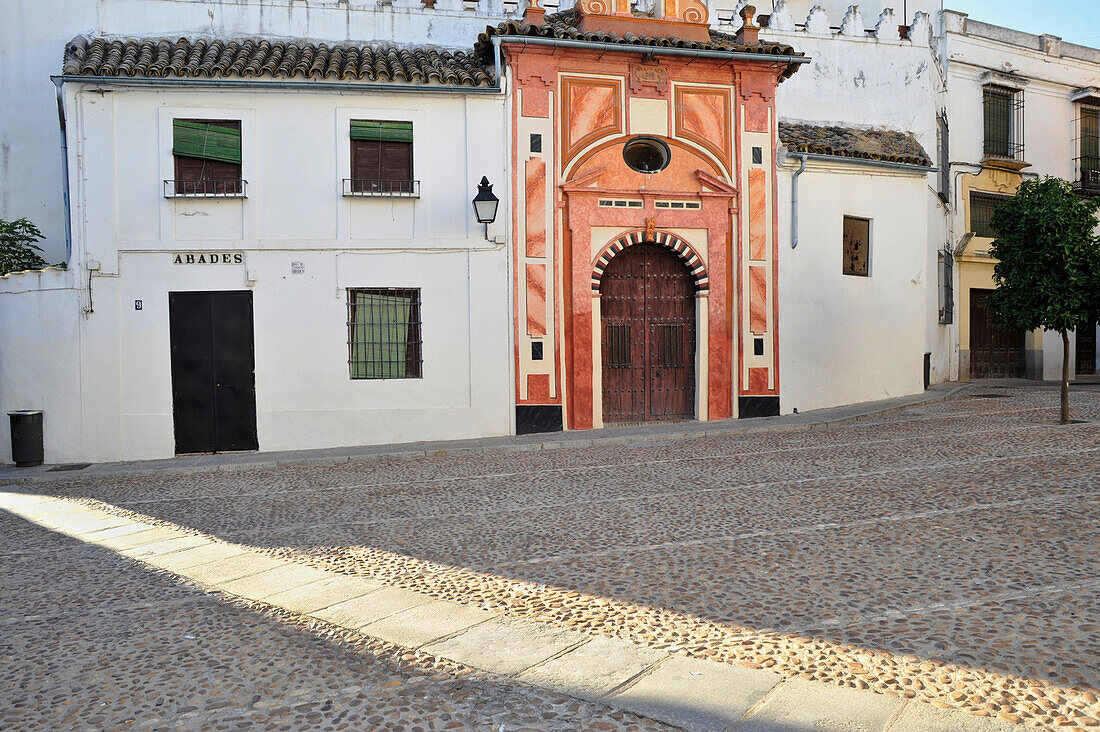 Platz an Calle Martinez Rucker an der Mezquita in Cordoba, Andalusien, Spanien