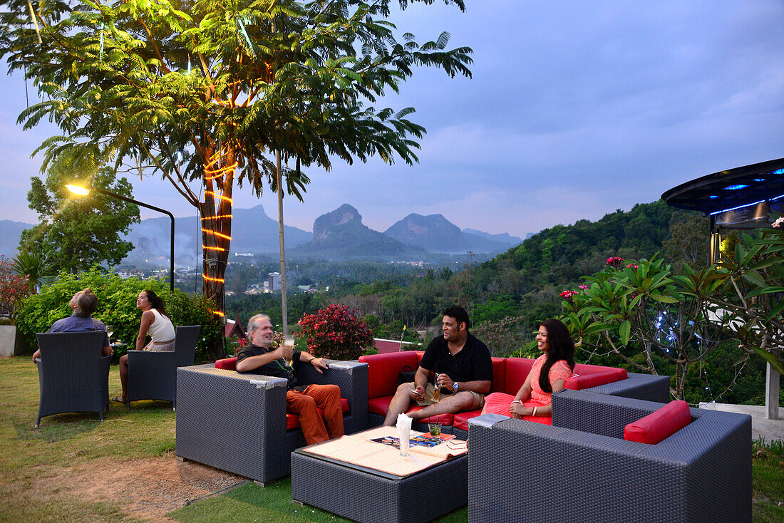 Restaurant: Hilltop over Ao Nang near Krabi, Andaman Sea, Thailand, Asia