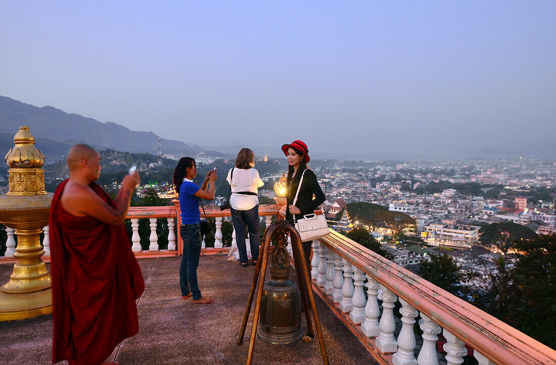 View towards Mae Sai from Wat Doi Wao, North-Thailand, Thailand