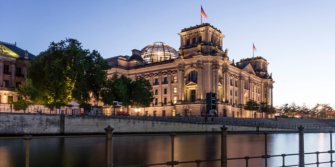 German Reichstag at river Spree, Berlin, Germany