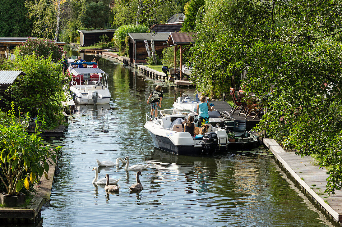 Little Venice,  Canal in Berlin  Rahnsdorf