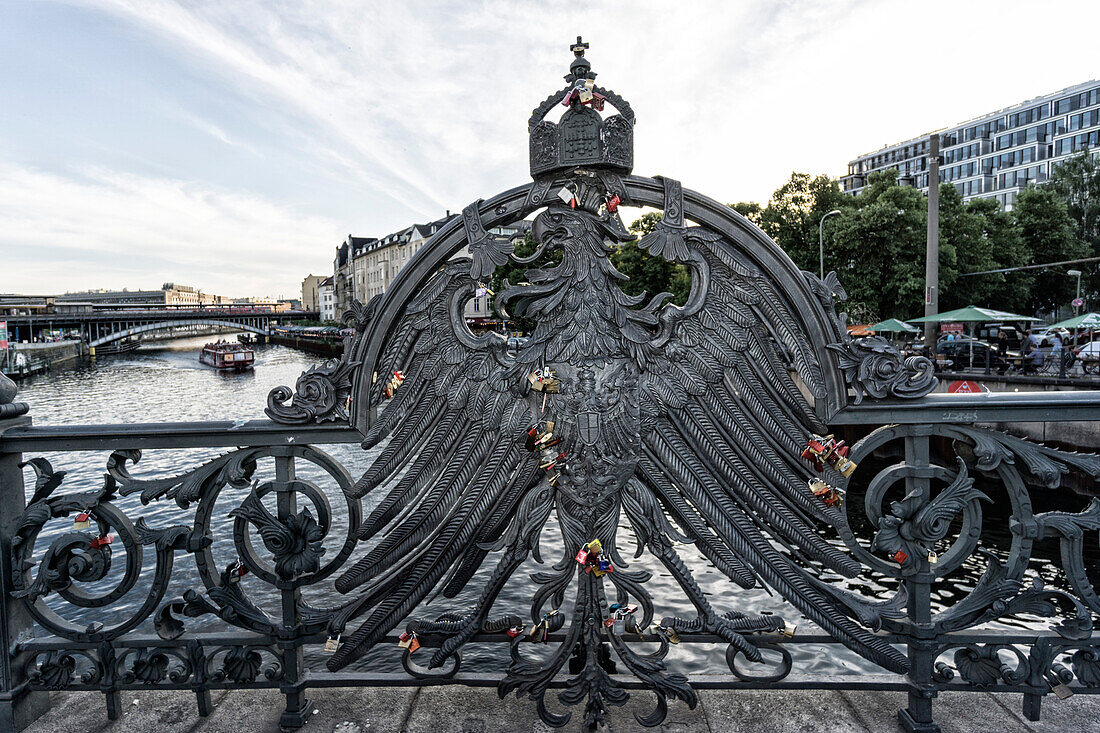 Cast Iron eagle at Weidenhammer Bridge over River Spree, Berlin