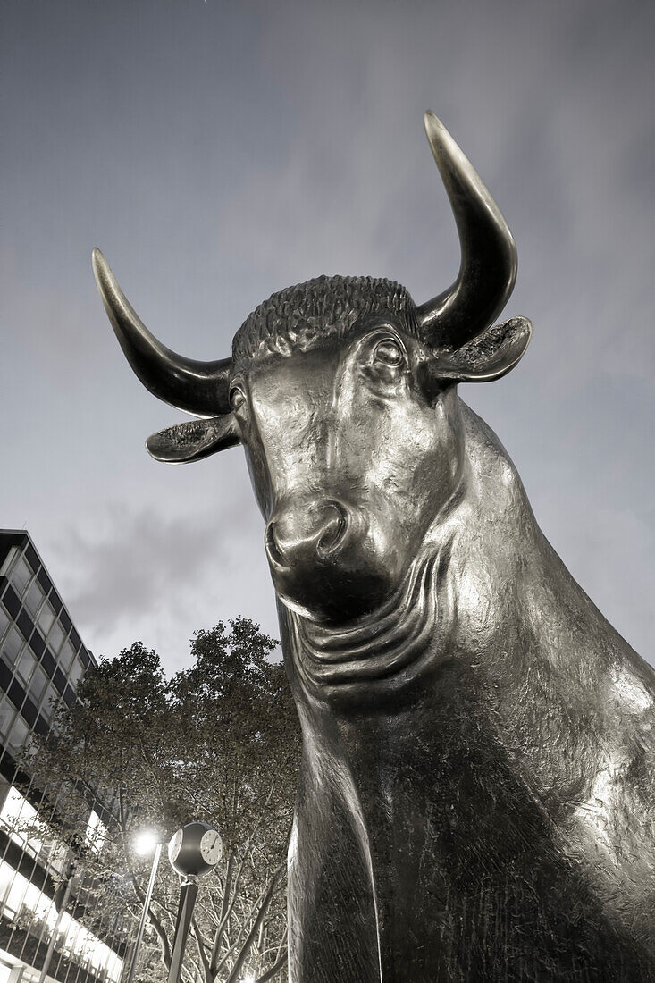 Bull at Stock Exchange Frankfurt, Germany