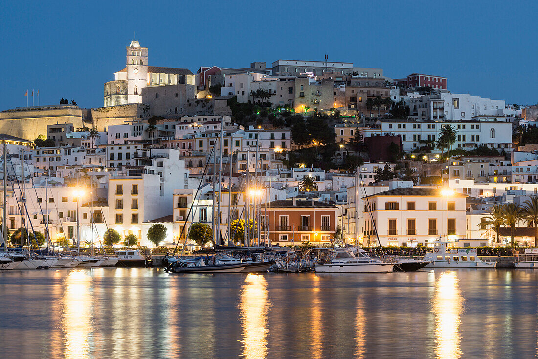 Harbour, Dalt Vila, Eivissa, Ibiza, Balearic Islands, Spain